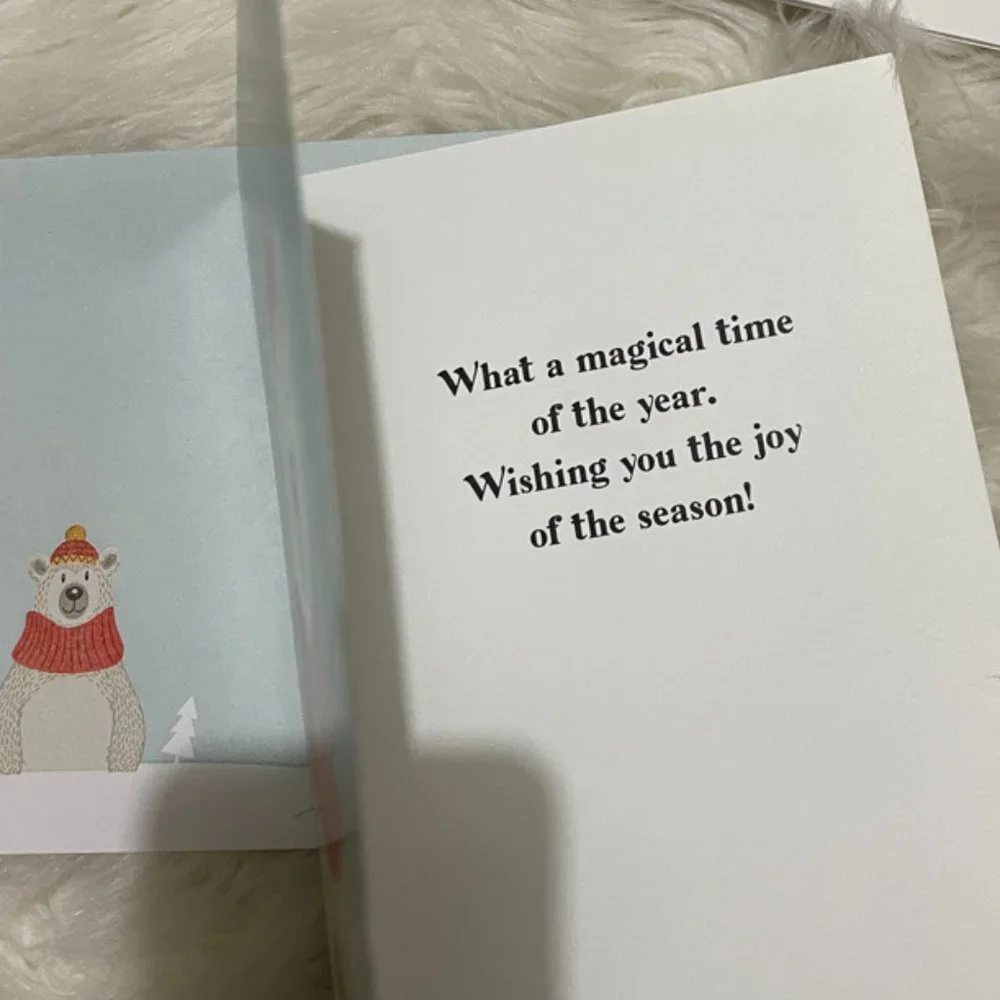 Holiday Card set 16 cards w/ matching envelopes, 14 to/from, 12 envelope seals